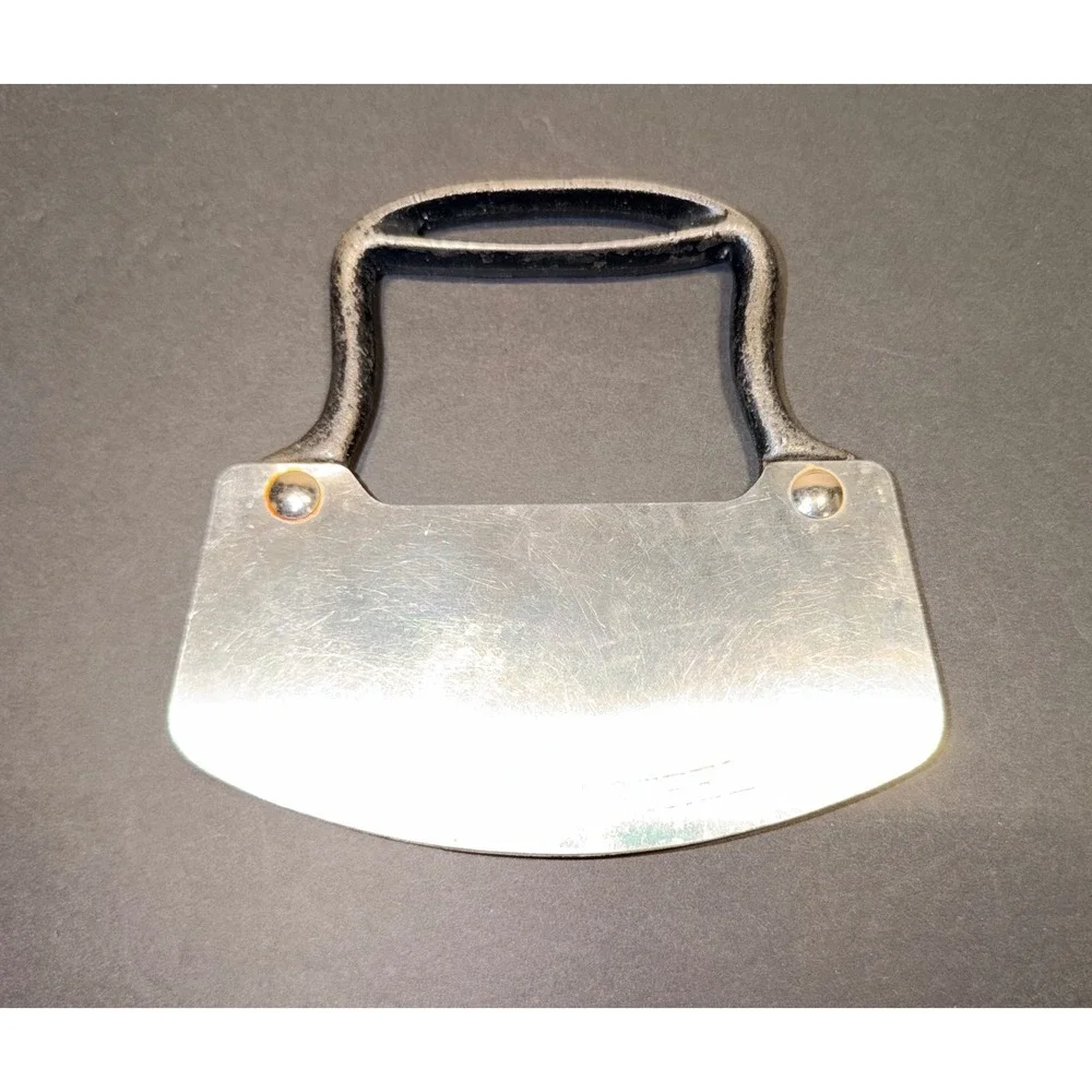 Vintage Chopper Stainless Steel Blade Cast Iron Handle Black 5.5